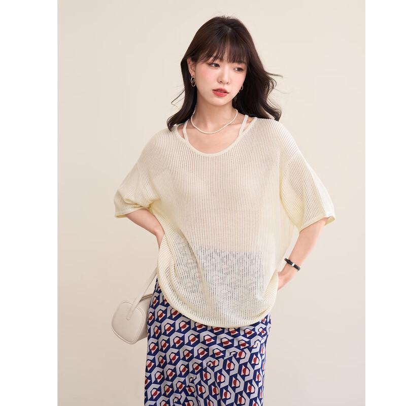 Mokana Women's Urban Casual Short Sleeve Knit Top