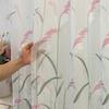 Weiße transparente Vorhänge mit Weizenblattmuster, lichtfilternd, Sichtschutz, geeignet für Hotels, Büros, Schulen, Landkirchen, Wohnzimmer, Schlafzimmer