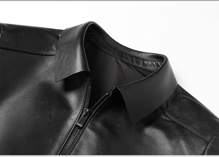 JINLUN Single Rider Leather Genuine Cowhide Leather Genuine Leather Outerwear Men's Jacket, Jacket, Outerwear, Blouson, Jacket, Fall/Winter (JP,