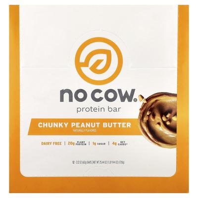 Barretta Proteica, Burro di Arachidi Chunky, 12 Barrette, 60g (2,12 once) Ogni