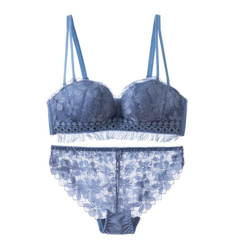 Spitzen-Bandeau-Push-Up-BH mit doppelten Trägern