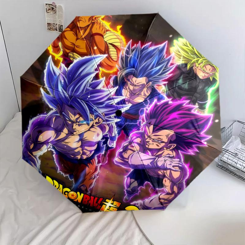 1 PC Automatic Folding Umbrella - Dragon Ball Pattern Portable Foldable Design With 8 Ribs Christmas Birthday Gifts
