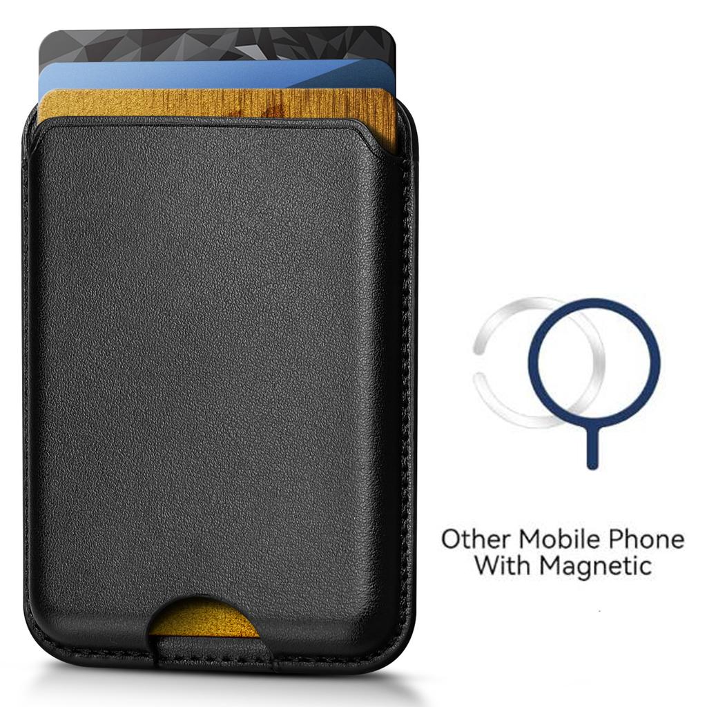 Leather Wallet Case Compatible For Magsafe iPhone 17 16 15 14 13 12 Card Holder with MagSafe Magnet