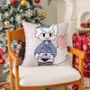 B-Boy Kisser Silly Cat Cute Pillow Case Silky Short Plush With Invisible Zipper Dustproof Sofa Cushion Cover For Home Decor