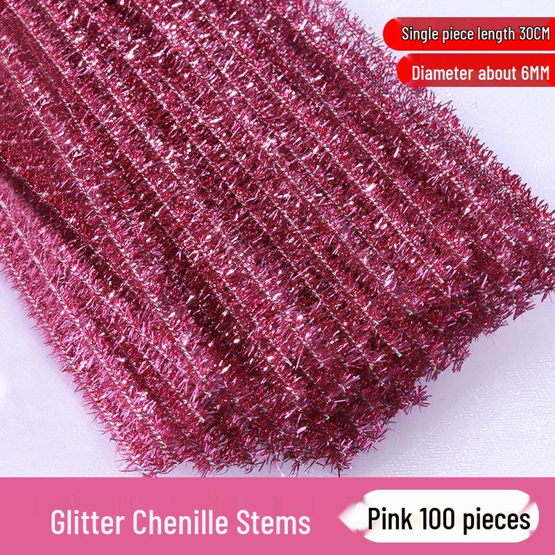 Sparkle Glitter Pipe Cleaner Twist Stick for DIY Children's Crafts