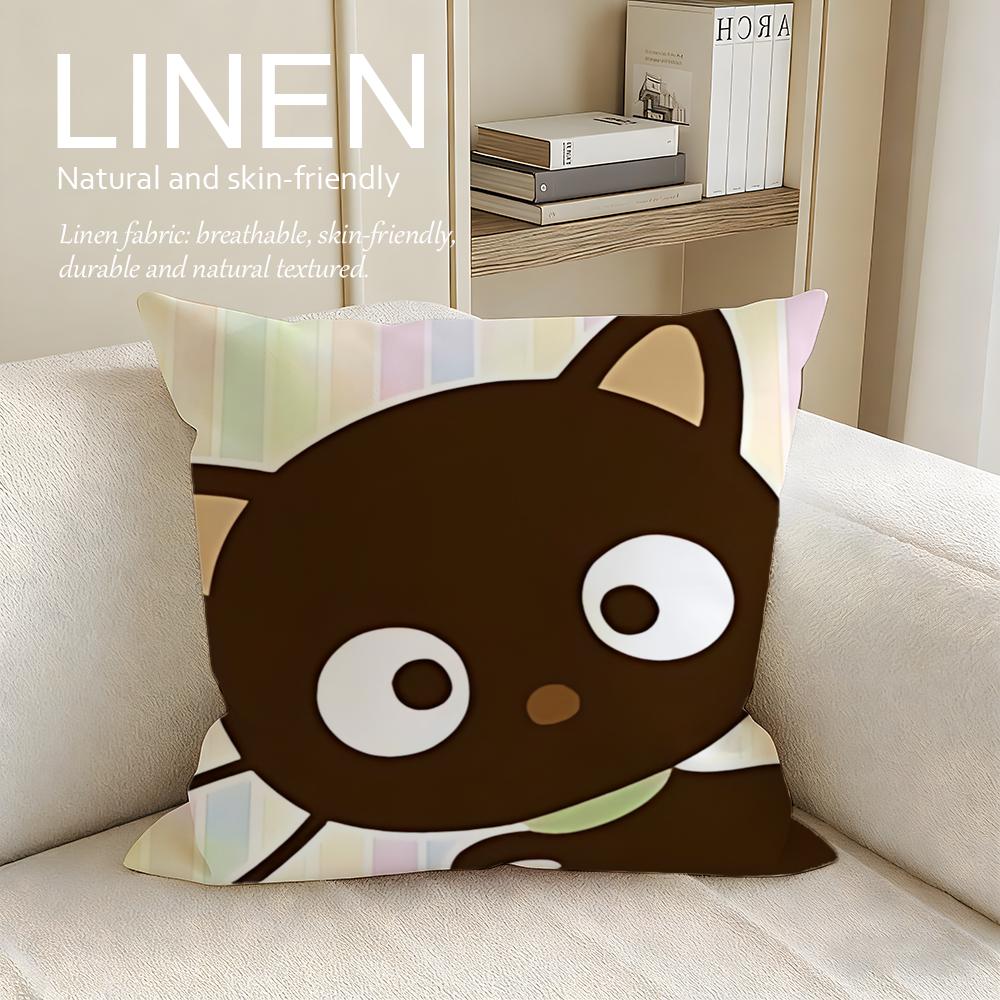 Cute Chokotto Neko Cushion Cover Pillowcase Set Pcs x x Breathable Washable Sofa Cushion Cover