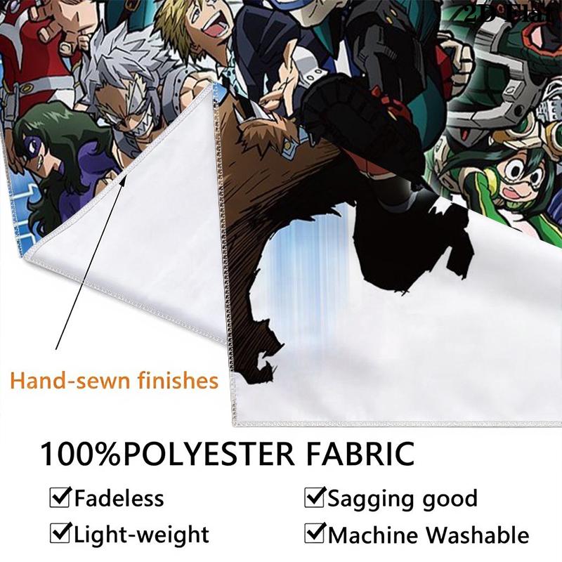 My Hero Academia Wall Tapestry Aesthetic Wall Hanging Printed Fabric Blanket Decorative Tapestries for Bedroom Living Room Home Decor