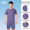 Li Ning Minimalist Fashion Comfortable Breathable Sports Training Football Suit Unisex suits Night-Shadow-Blue AATS055-6