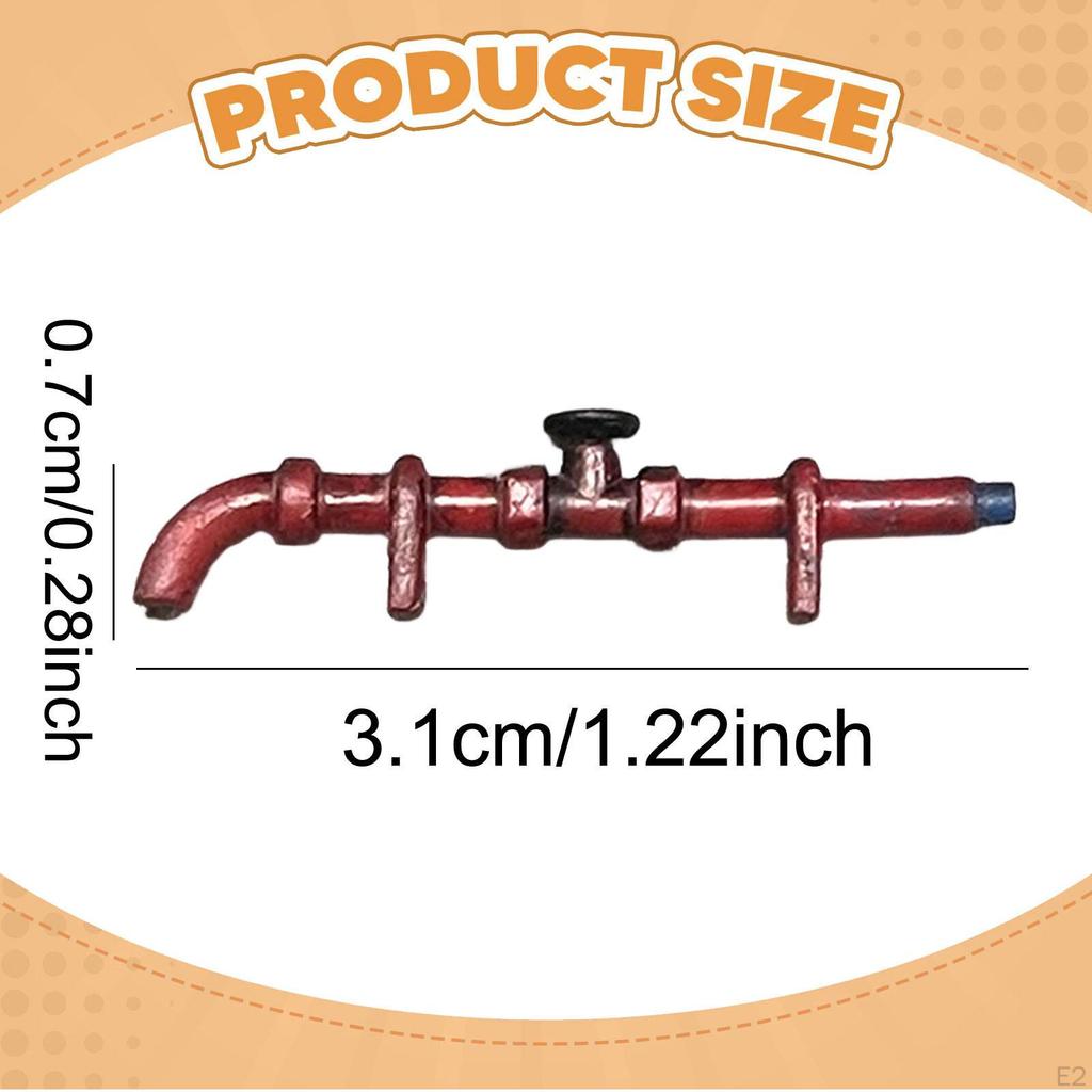 1/64 Scale Water Pipe Model Pipeline Diorama Accessories Creative Doll House Tiny