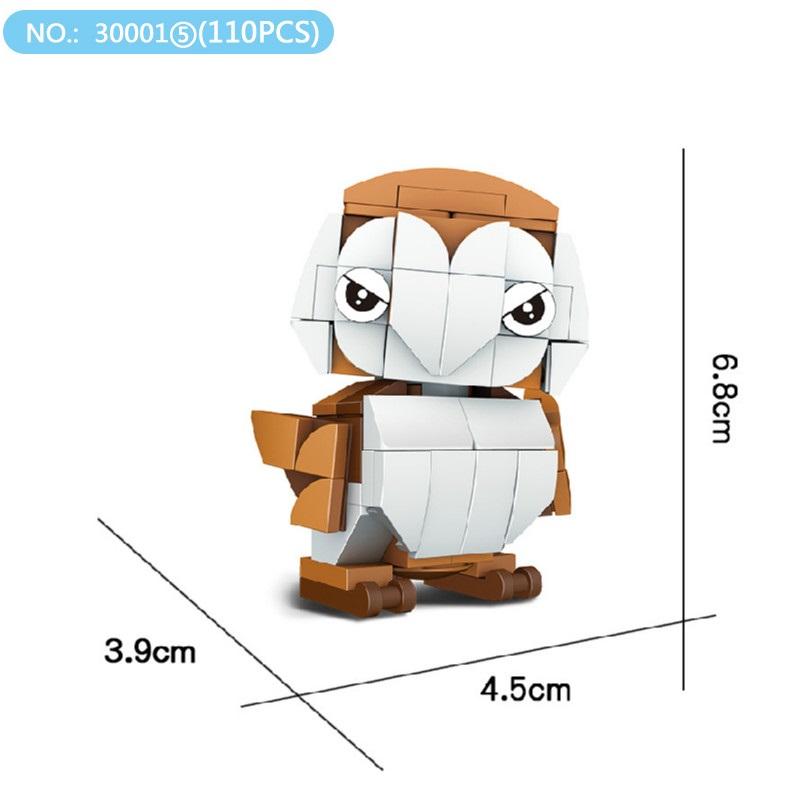 Hsanhe Plastic Blocks Animal Model Corgi Dog Building Assembly Toys Flamingo Educational Coala Children Gifts for Kids