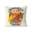 Whiskey Sour Cocktail Pillow Case For Car Sofa Decorative Home Doublesided Print Plush Square Throw Pillow Cushion Cover