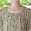 Xue Xi Mama 2026 Floral Slimming Summer Dress for Middle-Aged & Elderly Women - Short-Sleeve, Long Skirt
