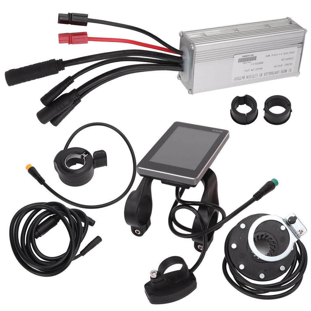 Fahrrad Lithium-Batterie Conversion Kit 22A Controller GD06 Display 1 zu 2 Anschluss Linie Kit für