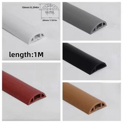 1pc 1m/39.37in Wire Slot Wire Organizer Cable Cover Extension Wiring Duct Protector Cord Protector Floor Cord Cover Power Cable