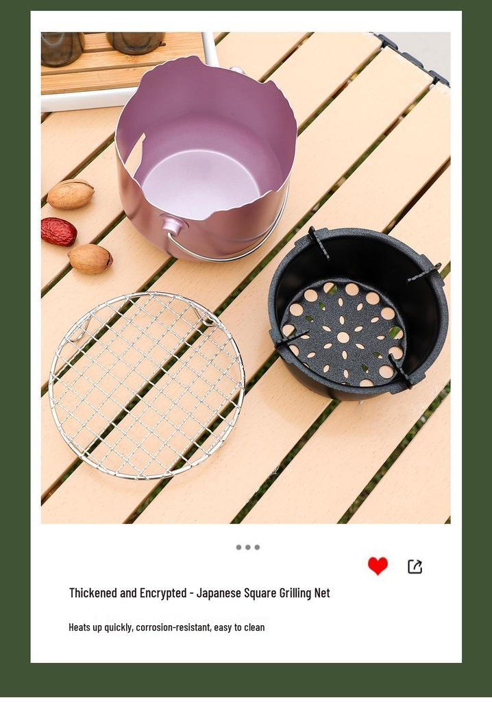 Portable Mini Tea Brewing Fire Pit & BBQ Camp Stove
