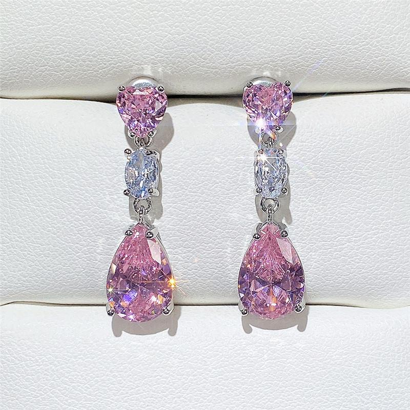 BELLA BOX Einfache elegante Tropfenohrringe für Frauen, Hochzeit, Liebe, Accessoires, ästhetische Dame, baumelnde Ohrringe, ausgefallenes Geschenk, Modeschmuck