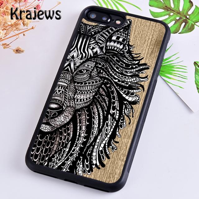 Krajews Cool Animal Print Wolf Pattern Phone Case Cover For iPhone 17 Air 16 15 14 plus 12 pro max coque Fundas