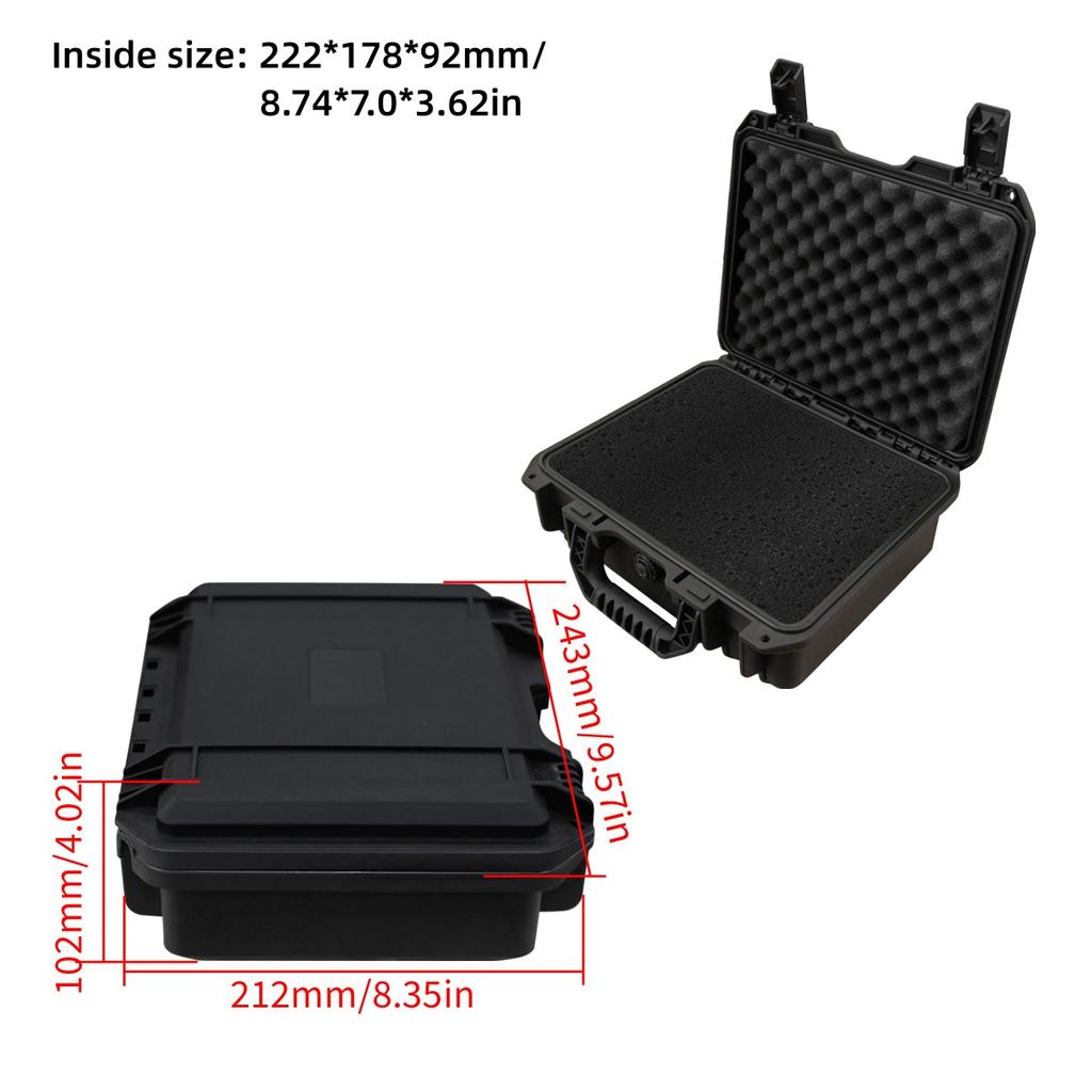 1pc Portable All Weather Waterproof Protective Hard Case, Camera Dry Case with Customizable Foam,for Drones Camera Equipments