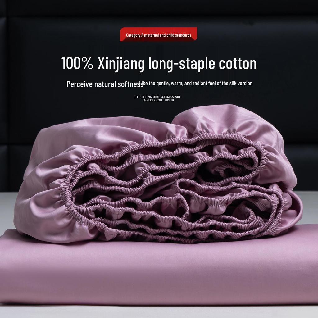 Xinjiang Long-Staple Cotton Sateen Fitted Sheet - Pure Cotton Mattress Protector