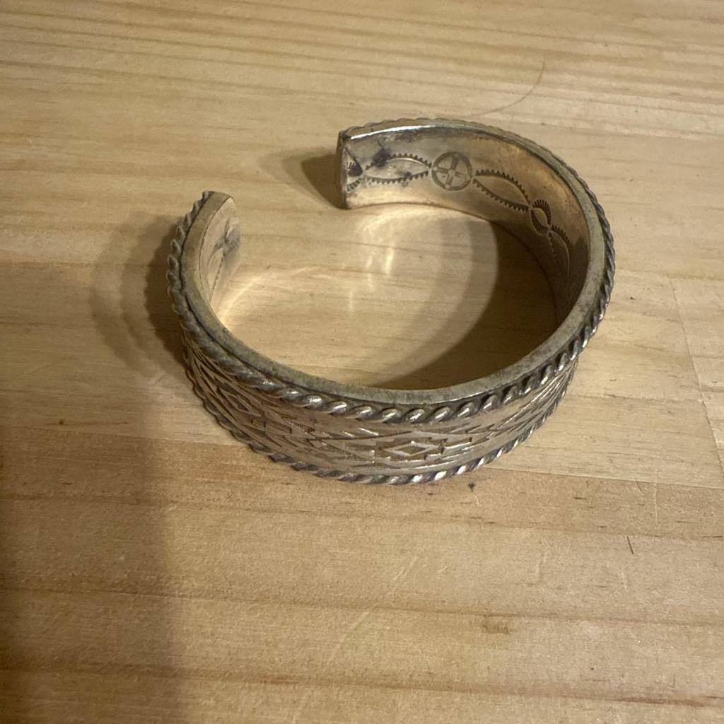 Used Vintage Indian Jewelry Bangle Silver