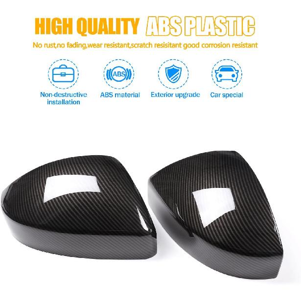 LLKUANG ABS Plastic Side Rearview Mirror Frame Cover Trim Fit for Land Rover Range Rover VELAR Evoque Discovery Sport,For Jaguar F-Pace X761 Exterior