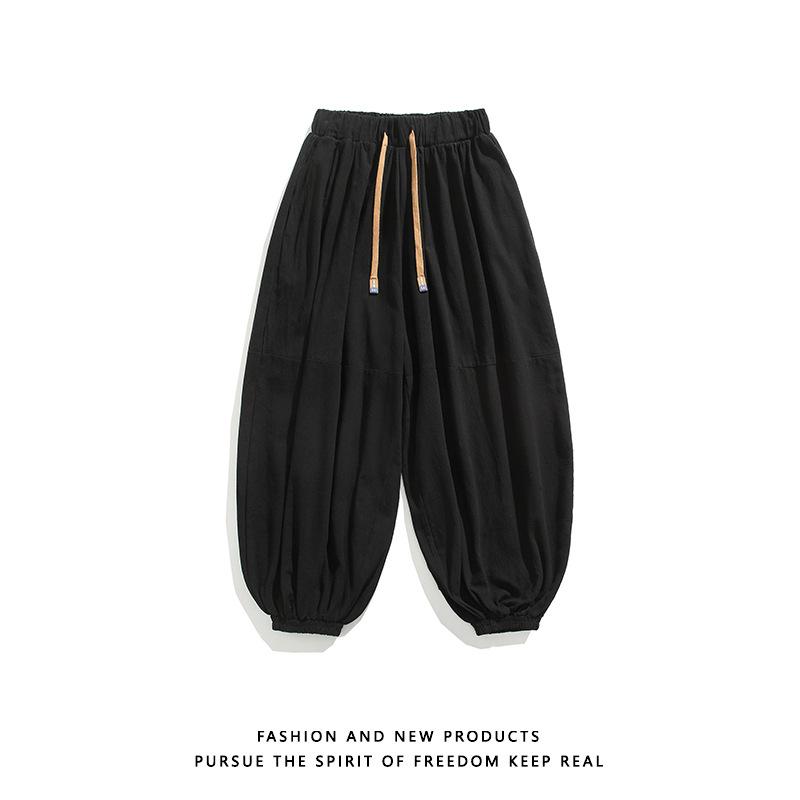 Men Pants Fashion Korean Style Harem Loose Style Cotton Pants Man Solid Trousers