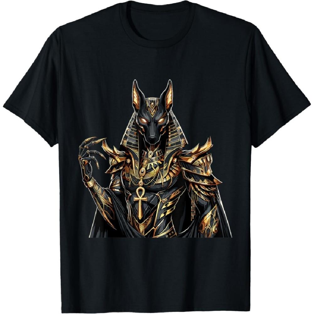 

Anubis Ancient Egyptian Hieroglyphics Egypt Pharaoh T-Shirt S