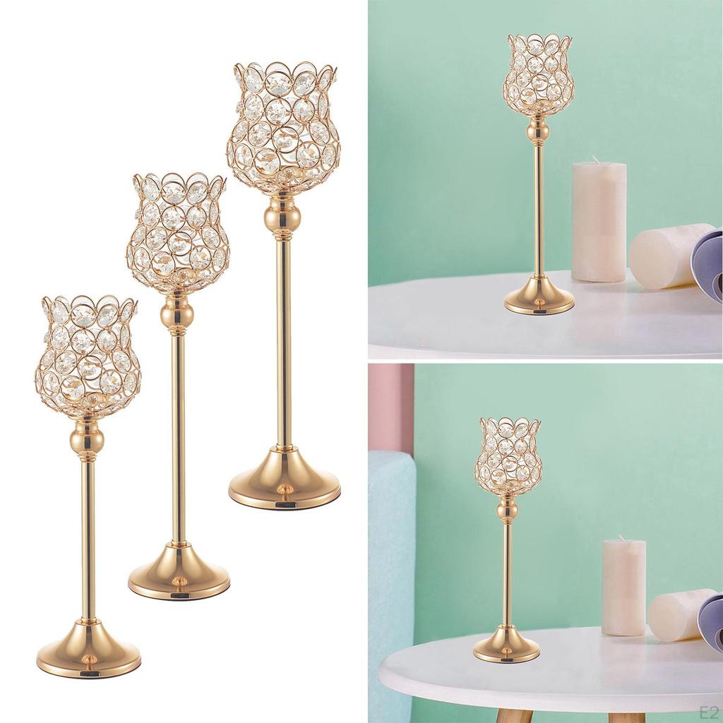Candle Holder Anniversary Wedding Dinner Table Flameless Candelabra Pillar Candlesticks Home Modern