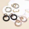 Natural Gemstone Woman Earrings Oversized Hoop Stainless Steel Earrings Wedding Party Jewelry Gifts Women's Fine Jewelry