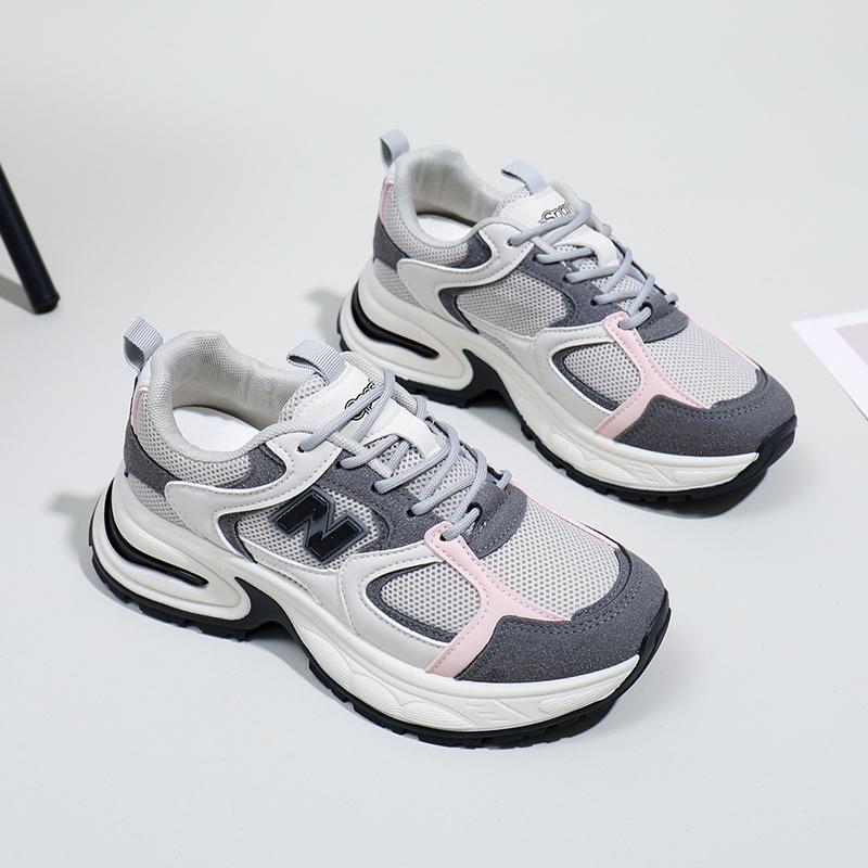 INS Korean Style Platform Dad Shoes  Spring New Street Snap Student Running Sneaker Height Increasing Leisure Hb203