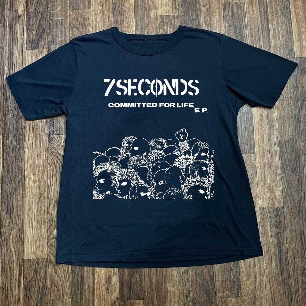 

7 Seconds Band Committed For Life T Shirt Navy Full Size S-5XL BT857 Unisex T-Shirt L