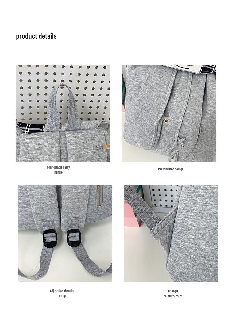 2025 Minimalist Lightweight Plaid Backpack - Large Capacity, Versatile for Students and Commute.