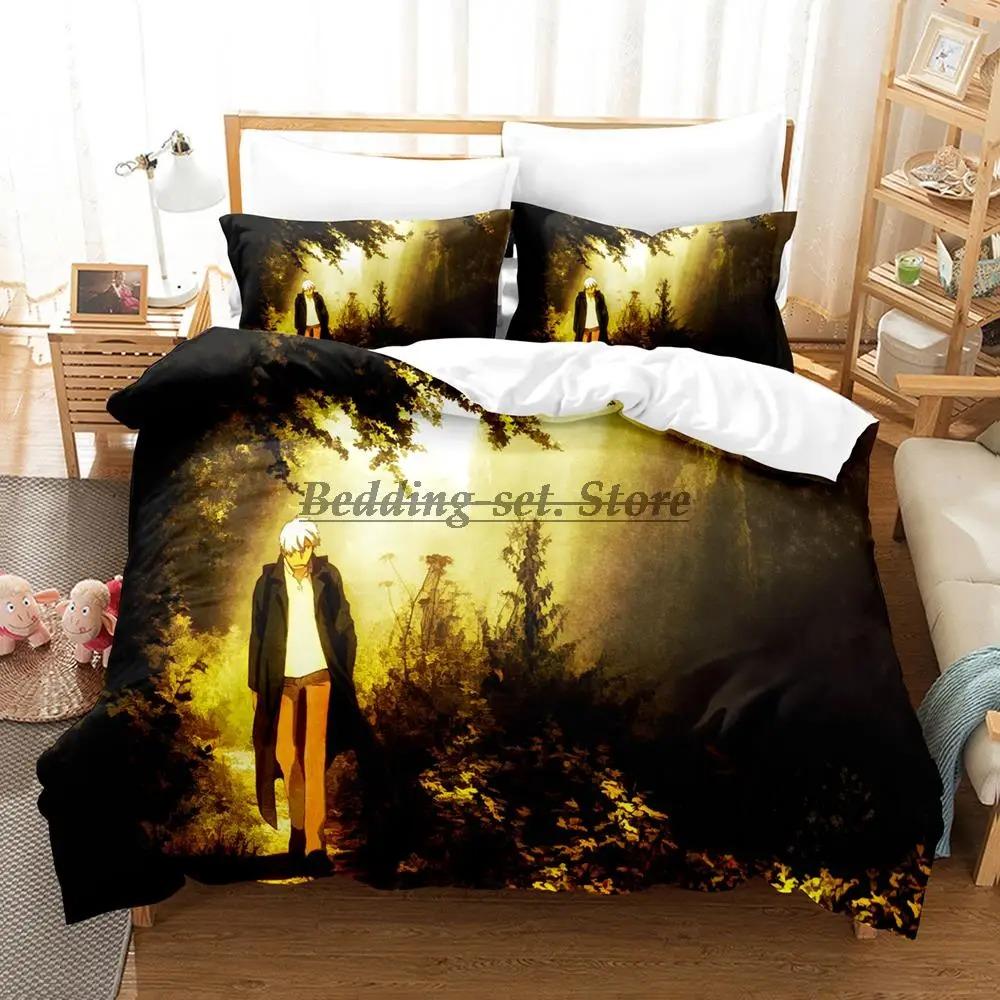 Mushishi Bedding Set Single Twin Full Queen King Size Bed Set Aldult Kid Bedroom Duvetcover Sets 3D Anime Bed Sheet Set