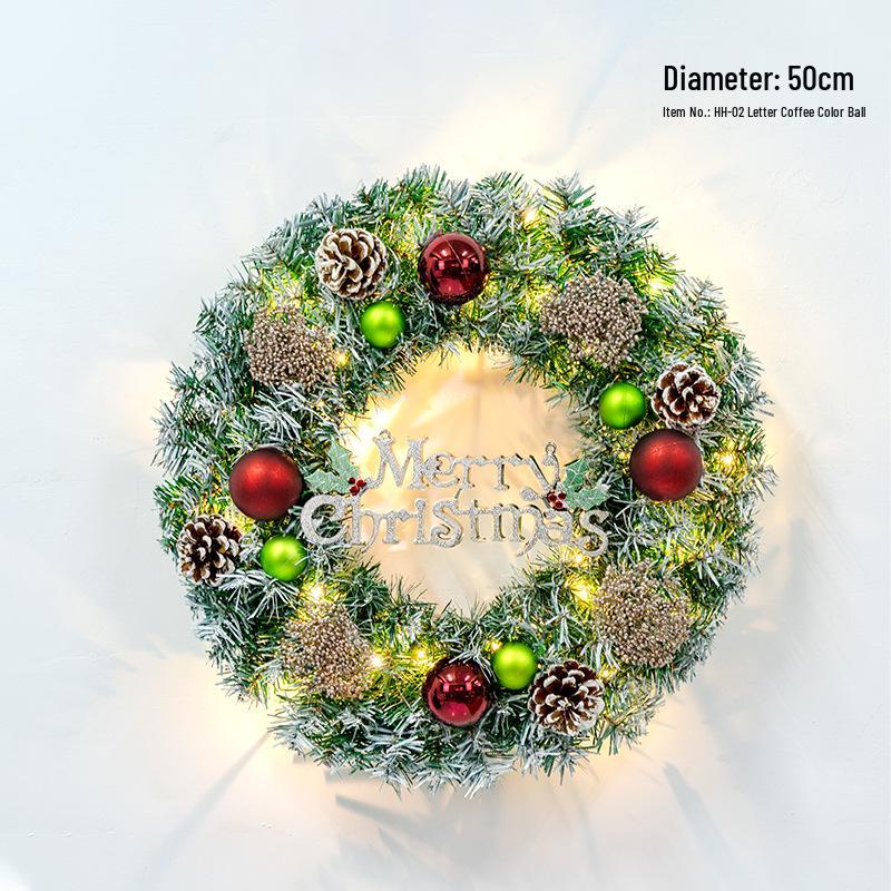 Festive Wreath: 40/50/60cm Artificial Christmas Decorations for Windows, Doors, and Trees