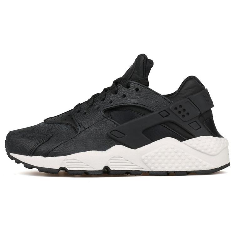 New Nike Air Huarache Run Premium Black/Black Light Bone Women's 683818-010