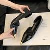 Fashion Elegant Pointed Toe Kitten Heel Pumps Women Fashion Shallow Brand Designer Shoes Comfortable Soft Leather Commuter Office Shoes