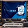 Wall Hanging Tapestry Custom NamePreston North End Pattern Personalized Printed Fabric Wall Decor