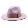 Autumn and Winter Big Eave Hat Fashion Woolen Top Hat Men's and Women's Woolen Panama Jazz Fedora