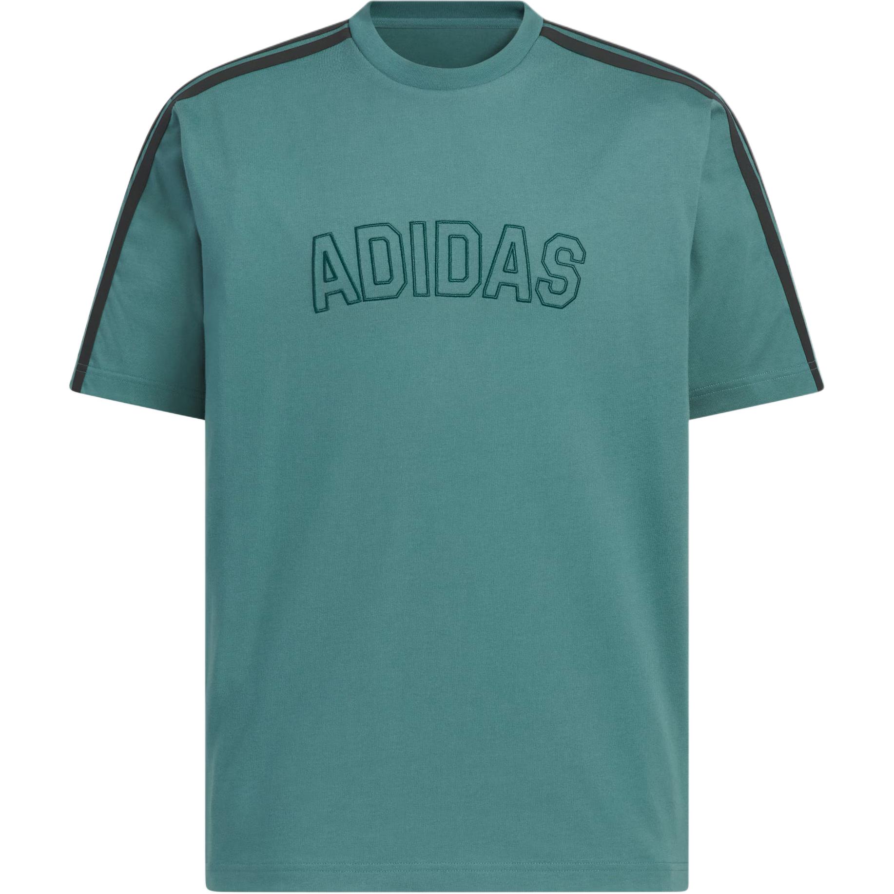 Adidas T Shirts Men s Soft Blue Green Crew Neck Moderate KC2838 M