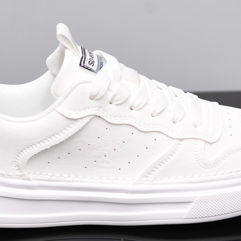 Spring and autumn heightened leather soft soles, summer breathable casual board shoes, trendy shoes 2 comfortable