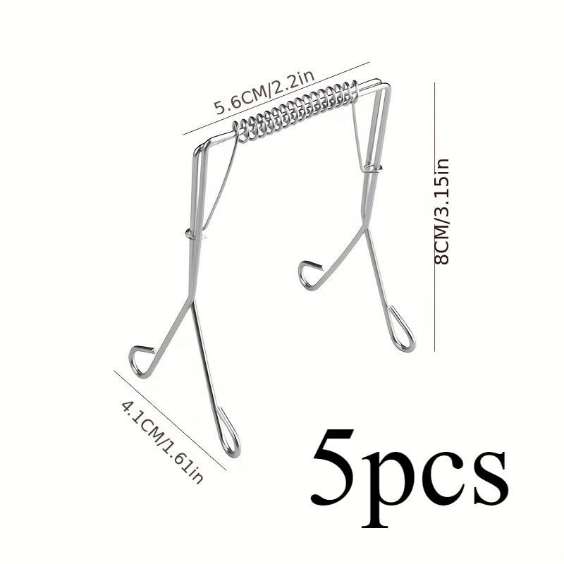 

Stainless Steel Cabbage/Leafy Vegetable Clamp - Heavy-Duty Reusable Multi-Grip Cooking with Serrated-Like Edges for Frying