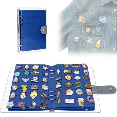 8 Pages Felt Brooch Storage Book Dust-proof Space Saving Badge Charms Organizer DIY Large Capacity Pin Storage Binder