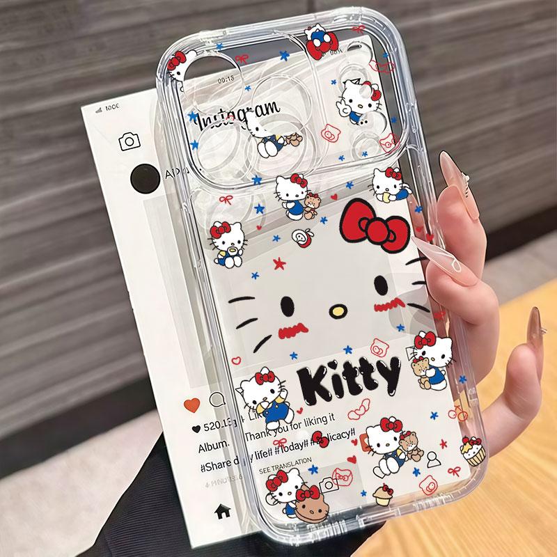 Hello Kitty Transparent Casing For Motorola Moto G60 G73 G53 G72 G52 G71 G22 G30 Edge 40 Pro G32 G30S 5G Cartoon Thin Phone Case