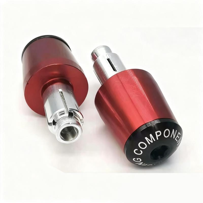 Universal Motorcycle Handlebar End Plugs Non Slip Surfaces High Effect Resistance Aluminum Weather Resistant Handle Plugs