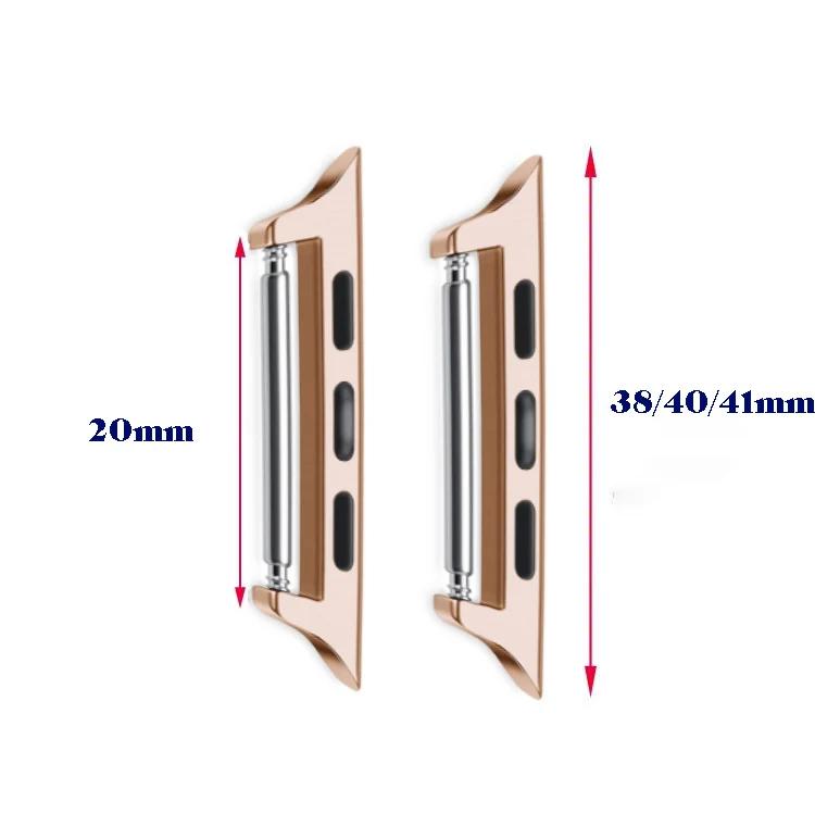 Steckeradapter für Apple Watch Series 7 6 SE 5 4 3 2 Armbandzubehör für Apple 40mm44mm41mm45mm Metall Edelstahl