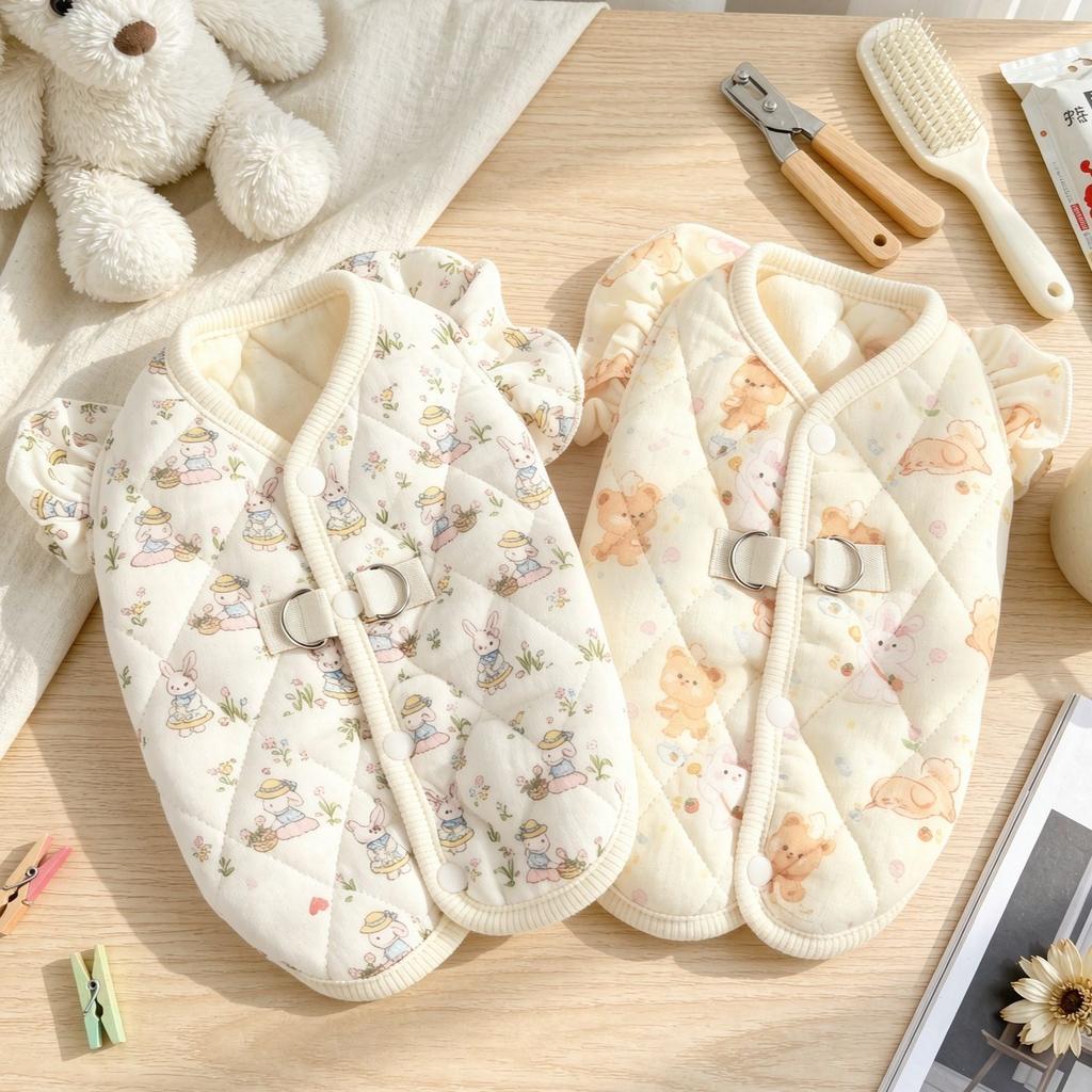 Small dog warm vest for autumn and winter
