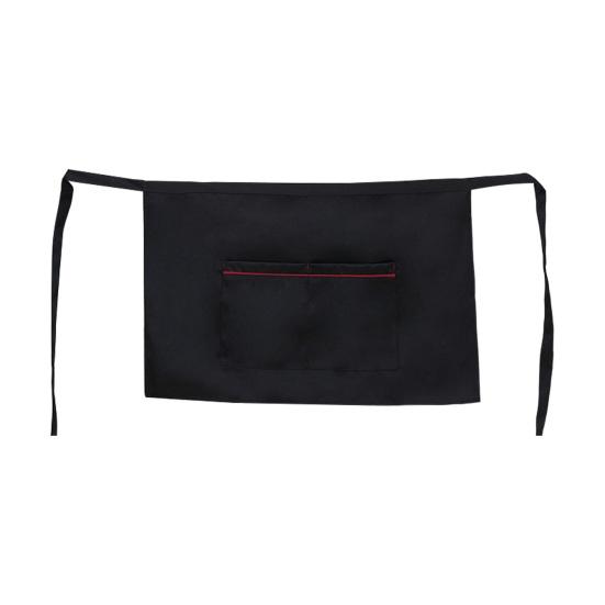 Chef Arbeitslatzschürze mit Öl Halbfleckenabweisende wasserdichte Taschen Arbeitsschürze für