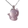 Pink Crystal Fox Pendant Necklace for Women, Pink Crystal Fox Fairy Sweater Chain, Fresh and Sweet Necklace