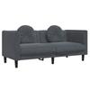 2 Seater Sofa with Cushions Dark Grey Velvet
