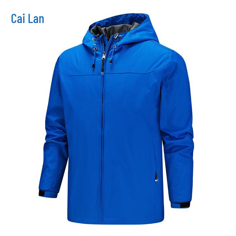 Unisex Outdoor-Windjacke für Paare: Lässige Kapuzenjacke für Frühling-Herbst zum Wandern, anpassbares Logo.